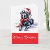 Labrador Christmas Greeting Card Kaart (Voorkant)