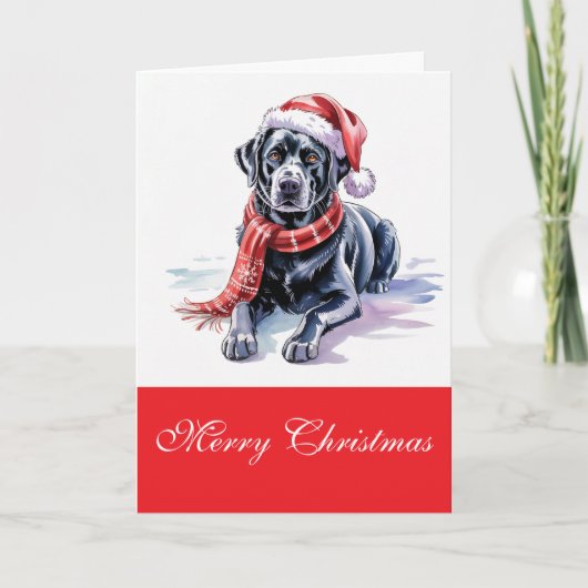 Labrador Christmas Greeting Card Kaart (Voorkant)