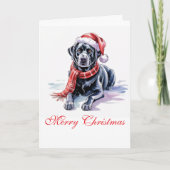 Labrador Christmas Greeting Card Kaart (Voorkant)
