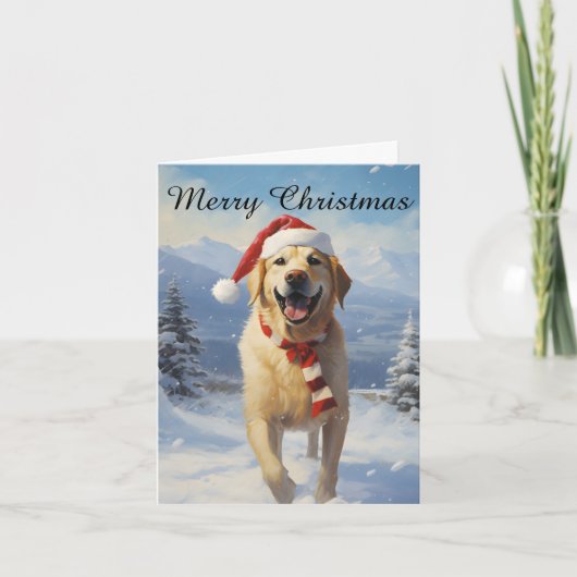 Labrador Christmas Kaart (Voorkant)