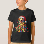 Labrador Christmas Lights Santa Hat Hondenliefhebb T-shirt<br><div class="desc">Labrador Christmas Lights Santa Hat Hondenliefhebber</div>