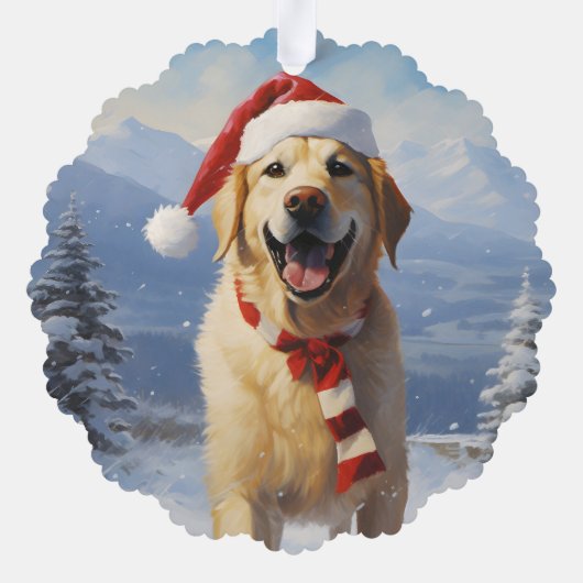 Labrador Christmas Ornament Kaart (Achterkant)