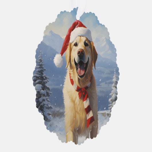 Labrador Christmas Ornament Kaart (Rechts)