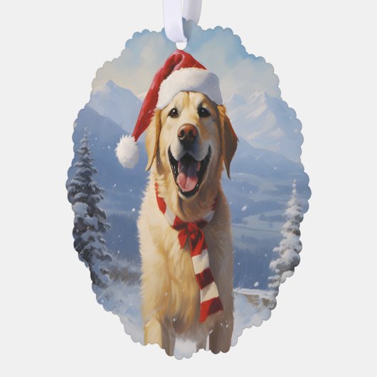 Labrador Christmas Ornament Kaart (Links)
