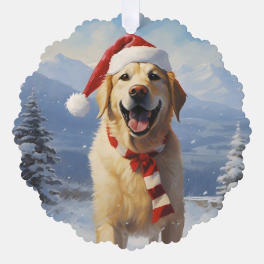 Labrador Christmas Ornament Kaart (Voorkant)