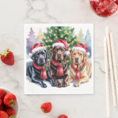 Labrador Christmas Paper Napkin Servet (Insitu)