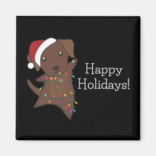 Labrador Christmas Snow Winter Animals Dogs Magneet