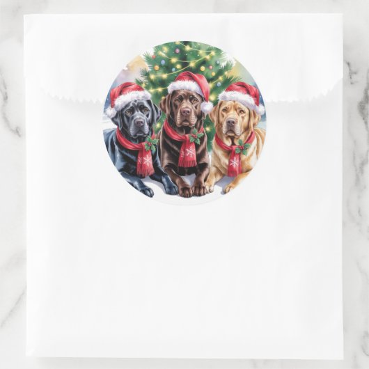 Labrador Christmas Sticker (Tas)