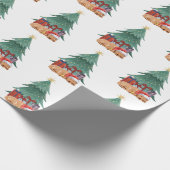 Labrador Christmas Tree Cadeaupapier (Hoek)