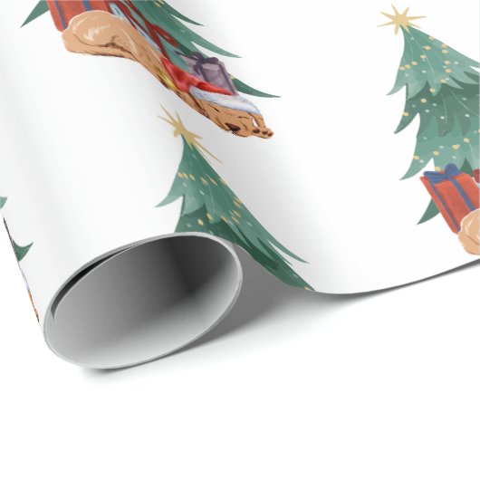 Labrador Christmas Tree Cadeaupapier (Rol Hoek)