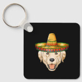 Labrador Cinco De Mayo Mexican Sombrero Labrador Sleutelhanger (Voorkant)