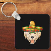 Labrador Cinco De Mayo Mexican Sombrero Labrador Sleutelhanger (Voorkant)