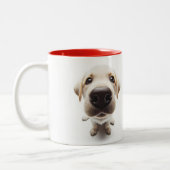 Labrador close-up Mok met uw naam (Links)