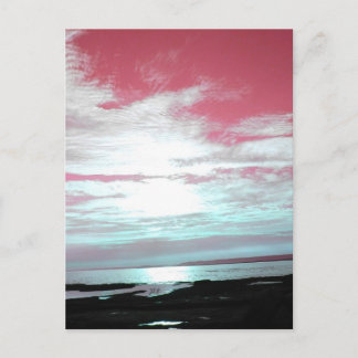 Labrador Coast Pink Skies en Beach Briefkaart