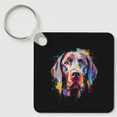 Labrador Colorful Sleutelhanger (Voorkant)