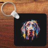 Labrador Colorful Sleutelhanger (Voorkant)