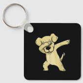 Labrador Costume Dabbing Labrador Sleutelhanger (Voorkant)