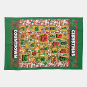 Labrador Countdown Kerst Adventkalender Hond Theedoek (Horizontaal)