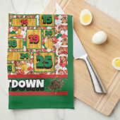 Labrador Counting Kerstmis Advent Calendar Dog Theedoek (Quarter Fold)