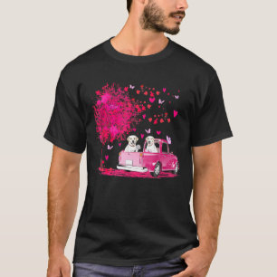 Labrador Couple Truck Happy Valentines Day T-shirt