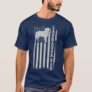 Labrador Dad American Flag Patriotic Lab T-shirt
