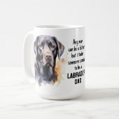 Labrador Dad - Black Lab Hondenliefhebber - Vaderd Koffiemok (Voorkant links)