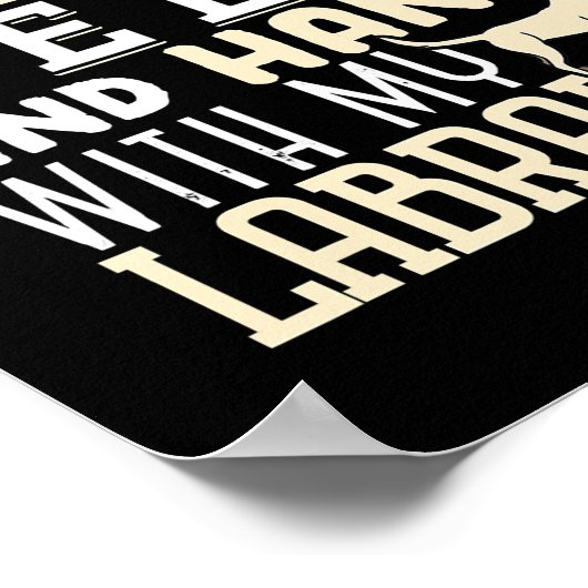 Labrador Dad Funny Father's Day Lab Retriever Dog Poster (Hoek)