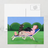 Labrador Dad Painting Briefkaart (Voorkant / Achterkant)