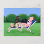 Labrador Dad Painting Briefkaart (Voorkant)