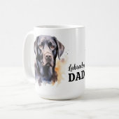 Labrador DAD Schattige Hondenliefhebber Black Lab  Koffiemok (Voorkant links)