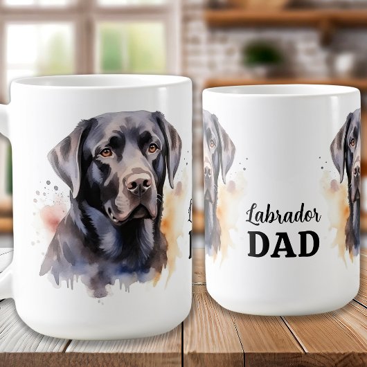 Labrador DAD Schattige Hondenliefhebber Black Lab  Koffiemok