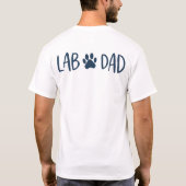 Labrador dad t-shirt with custom name brush art (Achterkant)