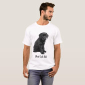 Labrador Dad- Vaderdag Cute Dog- Black Lab Dad T-shirt (Voorkant volledig)