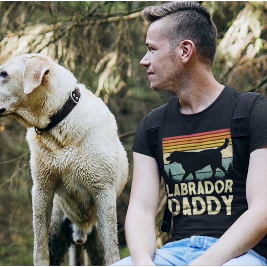Labrador Daddy  – Funny Dog Dad Gift Tri-Blend Shirt