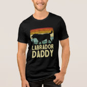Labrador Daddy  – Funny Dog Dad Gift Tri-Blend Shirt (Voorkant)