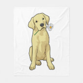 Labrador Daisy Fleece Deken (Voorkant)
