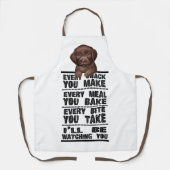 Labrador doet elke snack die je maakt schort (Voorkant)