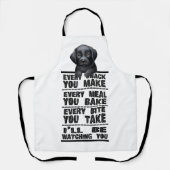 Labrador doet elke snack die je maakt schort (Voorkant)