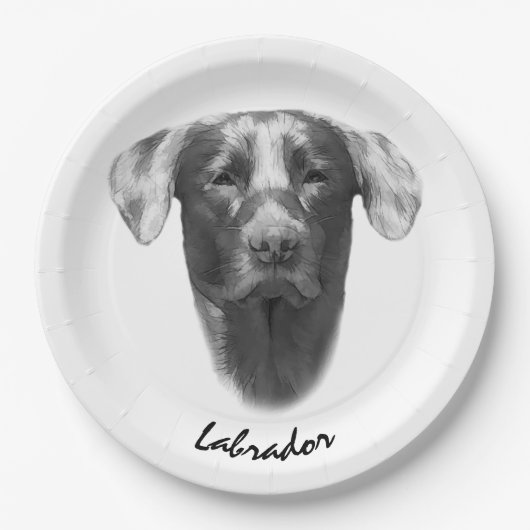 Labrador Dog aantrekkelijk Papieren Bordje (Voorkant)