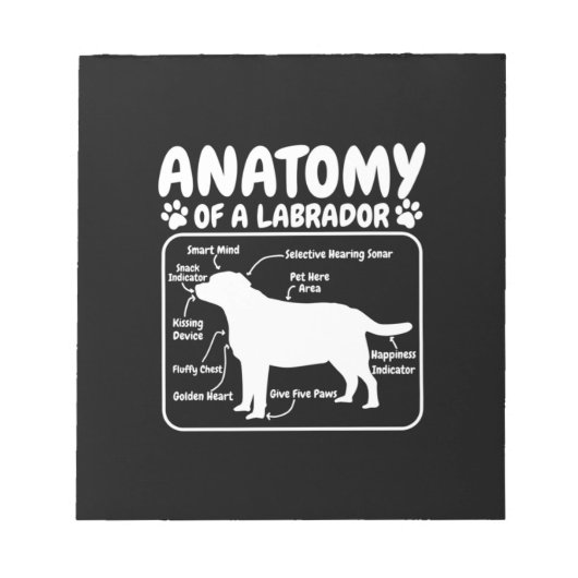 Labrador Dog Anatomy Notitieblok (Voorkant)
