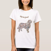 Labrador Dog Art Basic T-shirt, wit T-shirt (Voorkant)