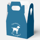 Labrador Dog Baby shower Blue Boy Lab Bedankdoosjes (Geopend)