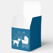 Labrador Dog Baby shower Blue Boy Lab Bedankdoosjes (Geopend)