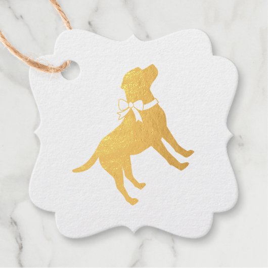 Labrador Dog Baby shower Blue Boy Lab Bedankjes Labels (Voorkant)