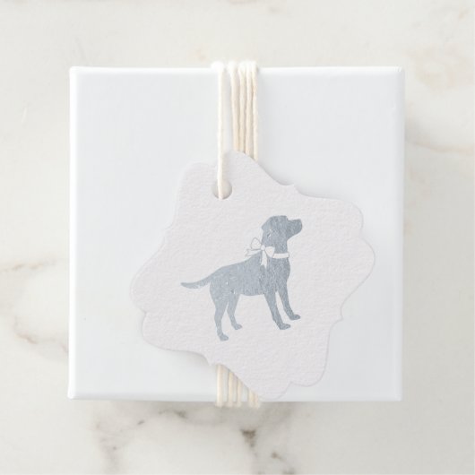 Labrador Dog Baby shower Blue Boy Lab Bedankjes Labels (Met doos)
