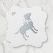 Labrador Dog Baby shower Blue Boy Lab Bedankjes Labels (Voorkant)