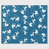 Labrador Dog Baby shower Blue Boy Lab Cadeaupapier (Vlak)