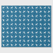 Labrador Dog Baby shower Blue Boy Lab Cadeaupapier (Vlak)