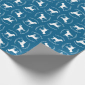 Labrador Dog Baby shower Blue Boy Lab Cadeaupapier (Hoek)