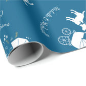 Labrador Dog Baby shower Blue Boy Lab Cadeaupapier (Rol Hoek)